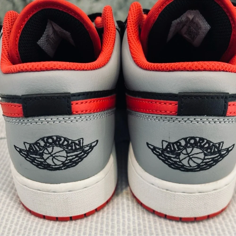 NIKE AIR JORDAN 1 Low GS Boys Sneakers Black Red Grey Kids Shoes